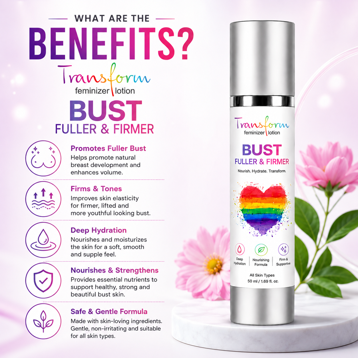 Transform Bust Fuller & Firmer Feminizer Lotion 50ml — photo 3